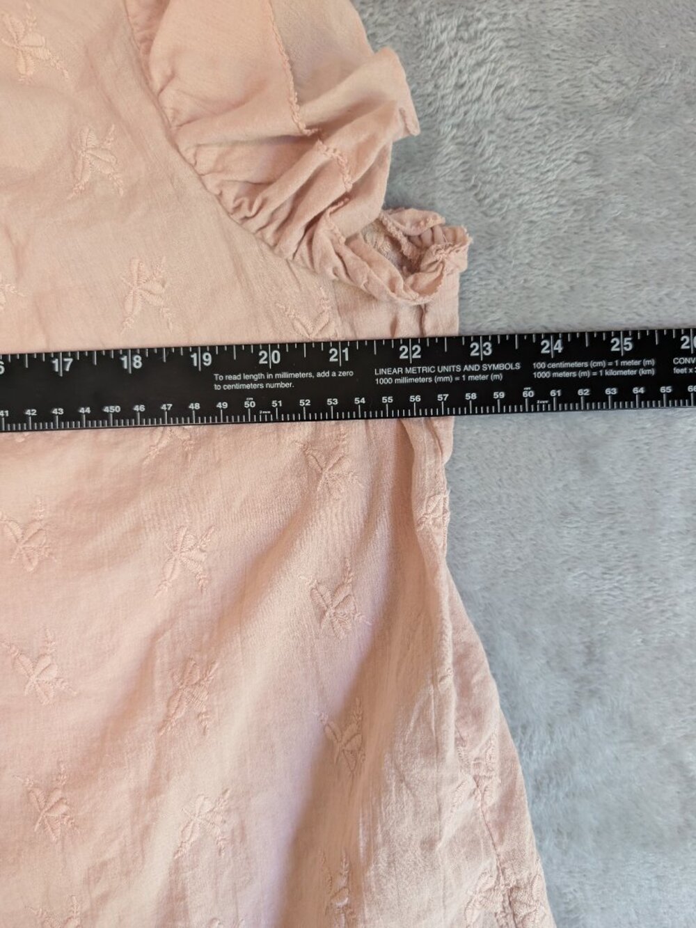 Universal Thread Womens Babydoll Cottagecore Flutter Sleeve Top Size L Peach - Picture 8 of 9